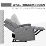 HOMCOM Electric Reclining Chair, with USB port and Footrest