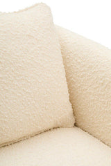 Ozzero Ivory Boucle Fabric Armchair Orsina