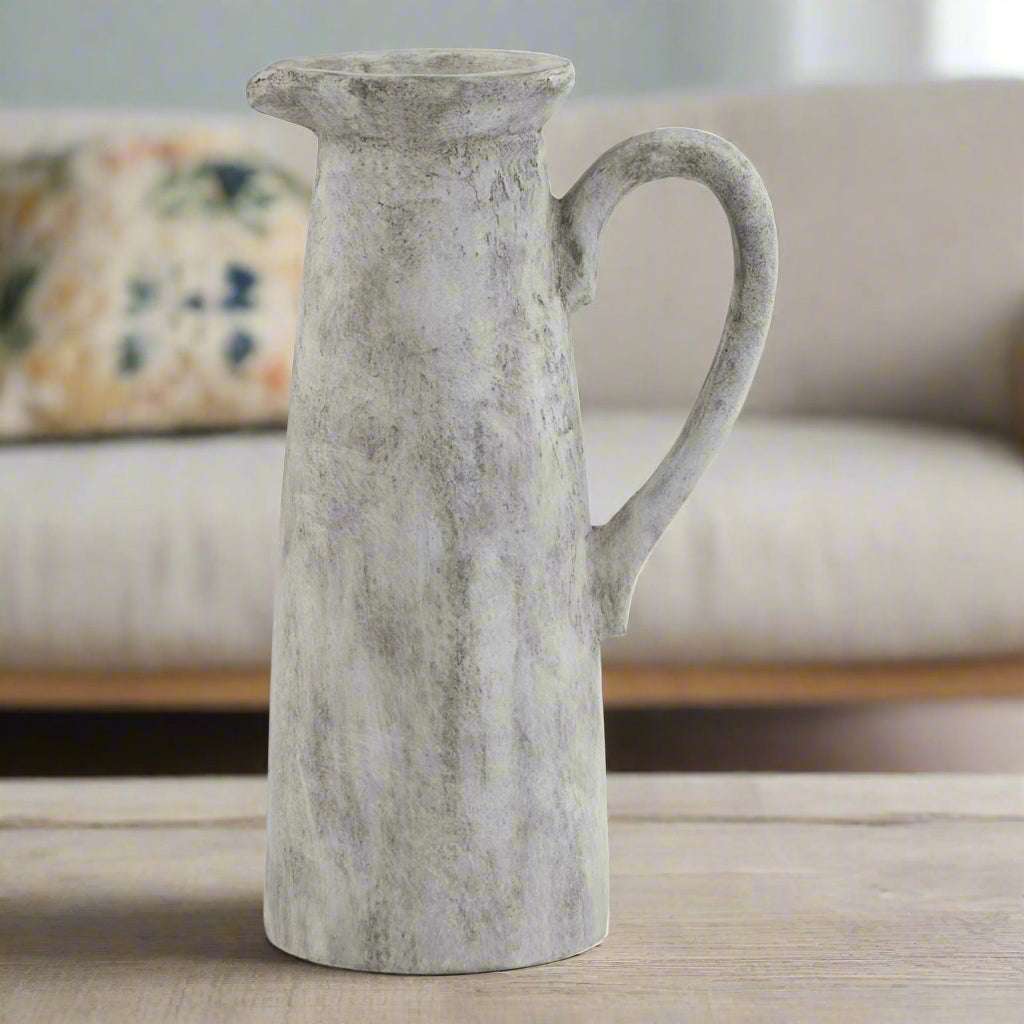 Shades 4 Seasons Amphora Pot Rustic Stoneware Vase WHITE CERAMIC Shades 4 Seasons