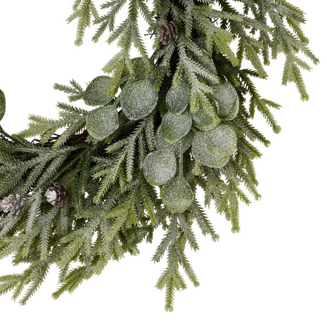 Shades 4 Seasons Frosted Realistic Eucalyptus Wreath Shades 4 Seasons