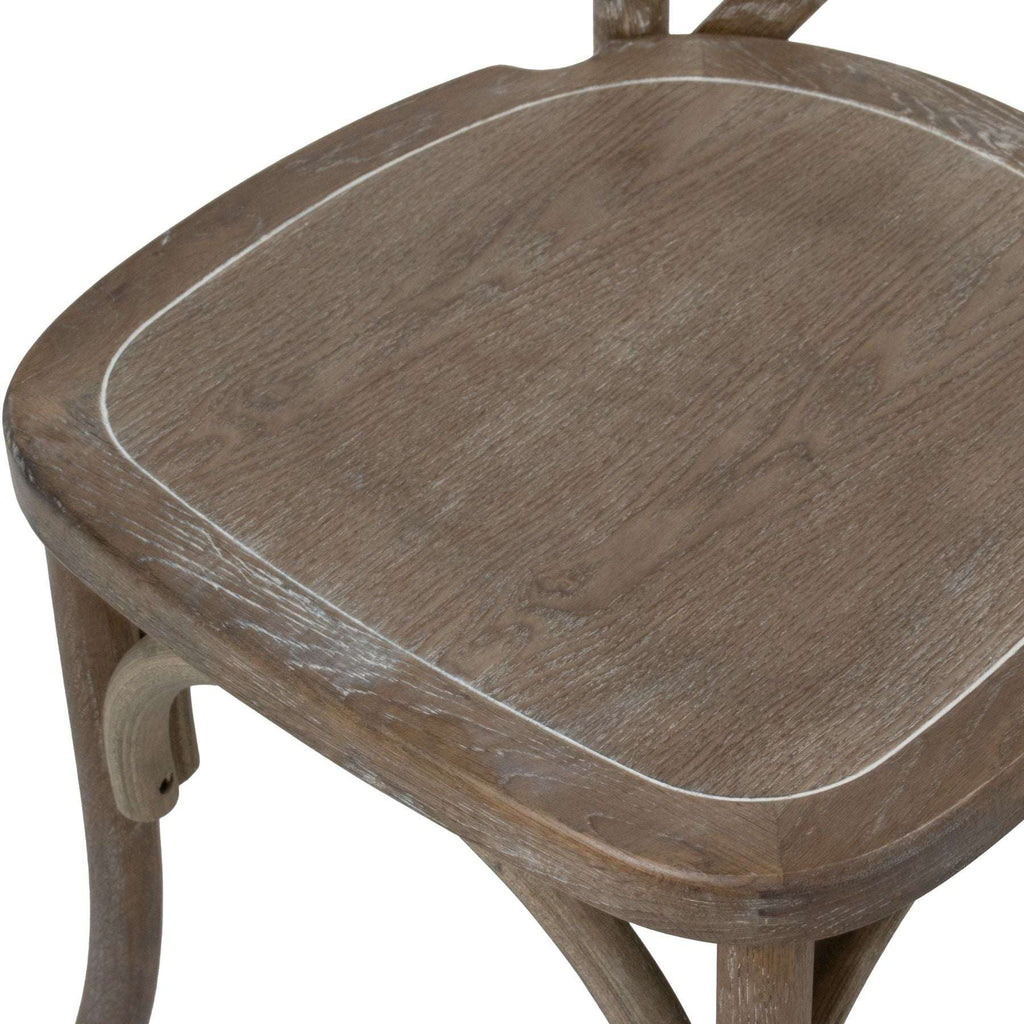 Shades 4 Seasons Rustic X-Back Dining Chair, Distressed Oak Shades 4 Seasons