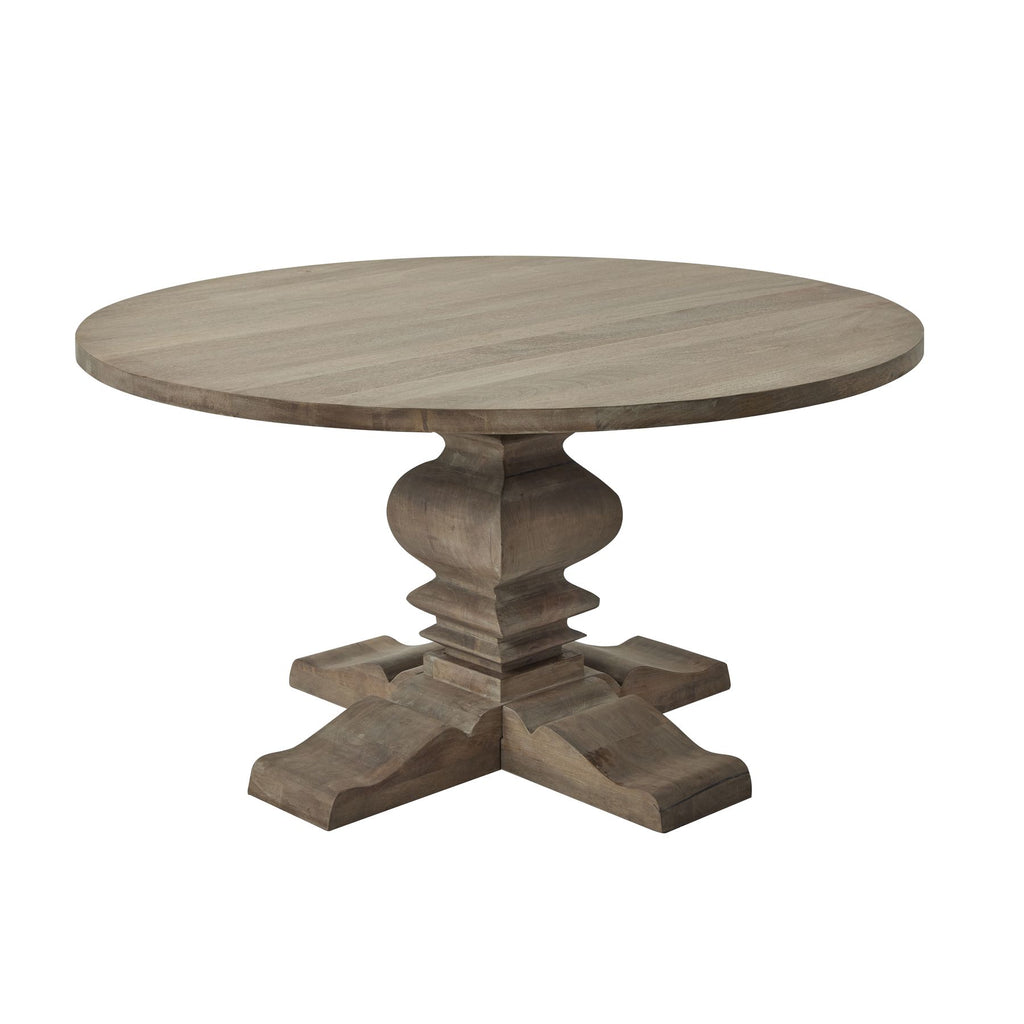 Copgrove Collection Round Pedestal Dining Table BROWN WOOD Shades 4 Seasons