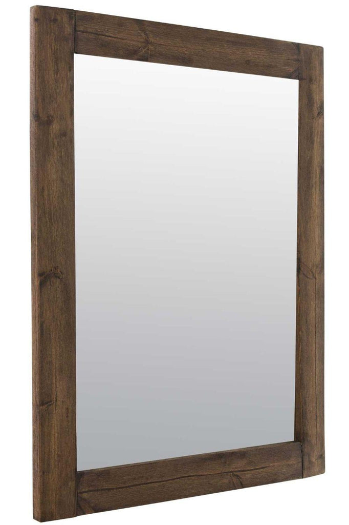 Farmhouse Natural Wood Mirror Unbranded