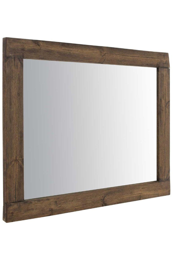 Farmhouse Natural Wood Mirror Unbranded