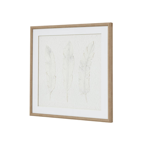 Solli White Feathers Art Mounted In Beaded Frame Shades 4 Seasons