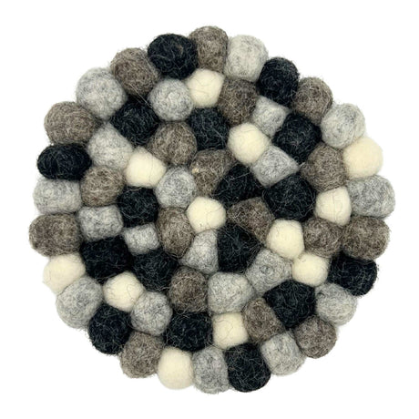 Shades 4 Seasons Felt Ball Round Coasters - Neutral Set Shades 4 Seasons