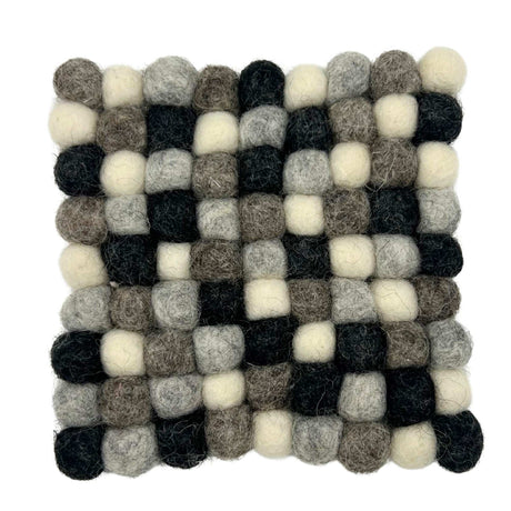 Shades 4 Seasons Felt Ball Square Coasters Set Shades 4 Seasons