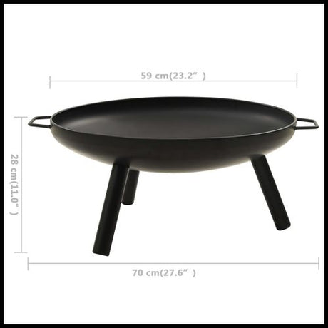 vidaXL Outdoor Fire Pit with Sturdy Steel Design vidaXL