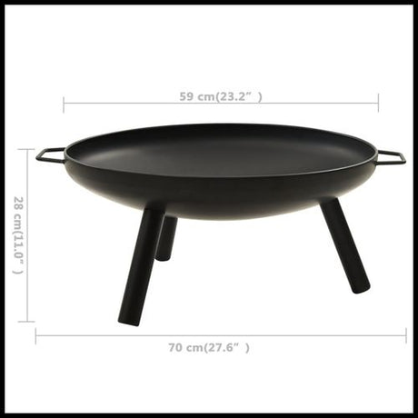 vidaXL Outdoor Fire Pit with Sturdy Steel Design vidaXL