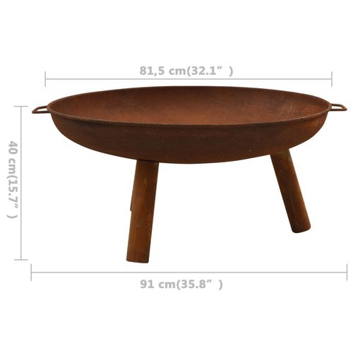 vidaXL Outdoor Fire Pit with Sturdy Steel Design vidaXL