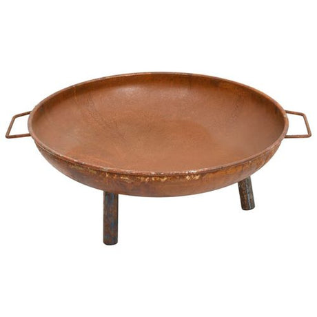 vidaXL Outdoor Fire Pit with Sturdy Steel Design brown 67.5 x 58 x 22.5 cm vidaXL