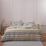 Stylish fitted sheet by SHEET STORY featuring a modern striped design for a chic bedroom look