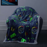 OLIVIA ROCCO Fleece Duvet Set featuring a playful gaming design on soft fabric