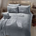 OLIVIA ROCCO Fleece Duvet Set with Angel Wings Design in Grey for a Stylish Bedroom Look