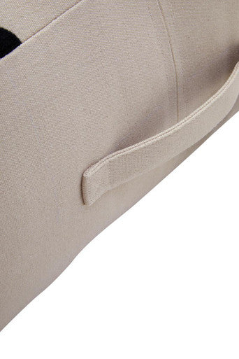 Orsina Floor Cushion in Beige with a Comfortable Fabric and Handy Side Handle