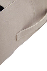 Orsina Floor Cushion in Beige with a Comfortable Fabric and Handy Side Handle