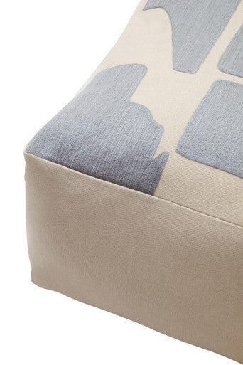Orsina Decorative Floor Cushion in Beige and Grey with Soft Fabric for Stylish Living Spaces