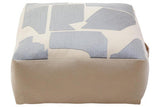 Orsina Floor Cushion in Grey and Beige with Modern Geometric Design for Comfortable Seating