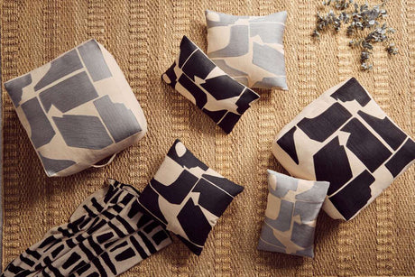 Orsina Floor Cushion Set in Abstract Patterns for Stylish Home Decor and Comfort