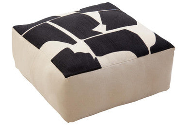 Orsina Floor Cushion with Modern Black and White Design for Stylish Home Decor