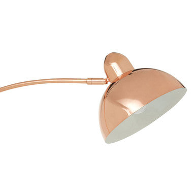 Orsina Floor Lamp with a stylish copper shade and adjustable neck for modern interiors