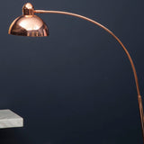 Orsina Floor Lamp with a curved design and copper finish, ideal for modern interiors