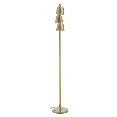 Elegant Orsina Floor Lamp with three gold shades and sleek design for modern interiors