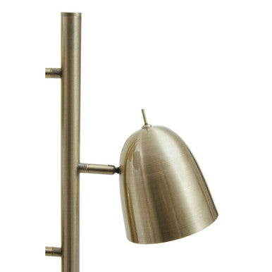 Orsina Floor Lamp in brushed metal with an adjustable shade for modern interiors