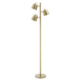 Orsina Floor Lamp in gold finish with three adjustable shades for stylish illumination