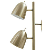 Orsina Floor Lamp with Two Adjustable Brass Shades for Stylish Lighting