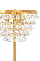 Orsina Floor Lamp with Elegant Crystal Detailing and Gold Base for Stylish Home Decor
