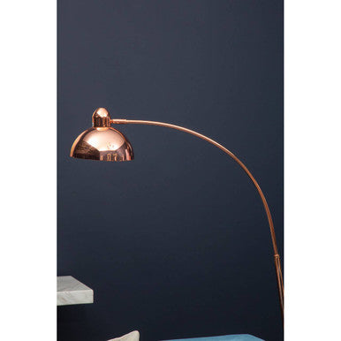 Orsina Floor Lamp with a sleek copper shade and elegant curved design for modern interiors