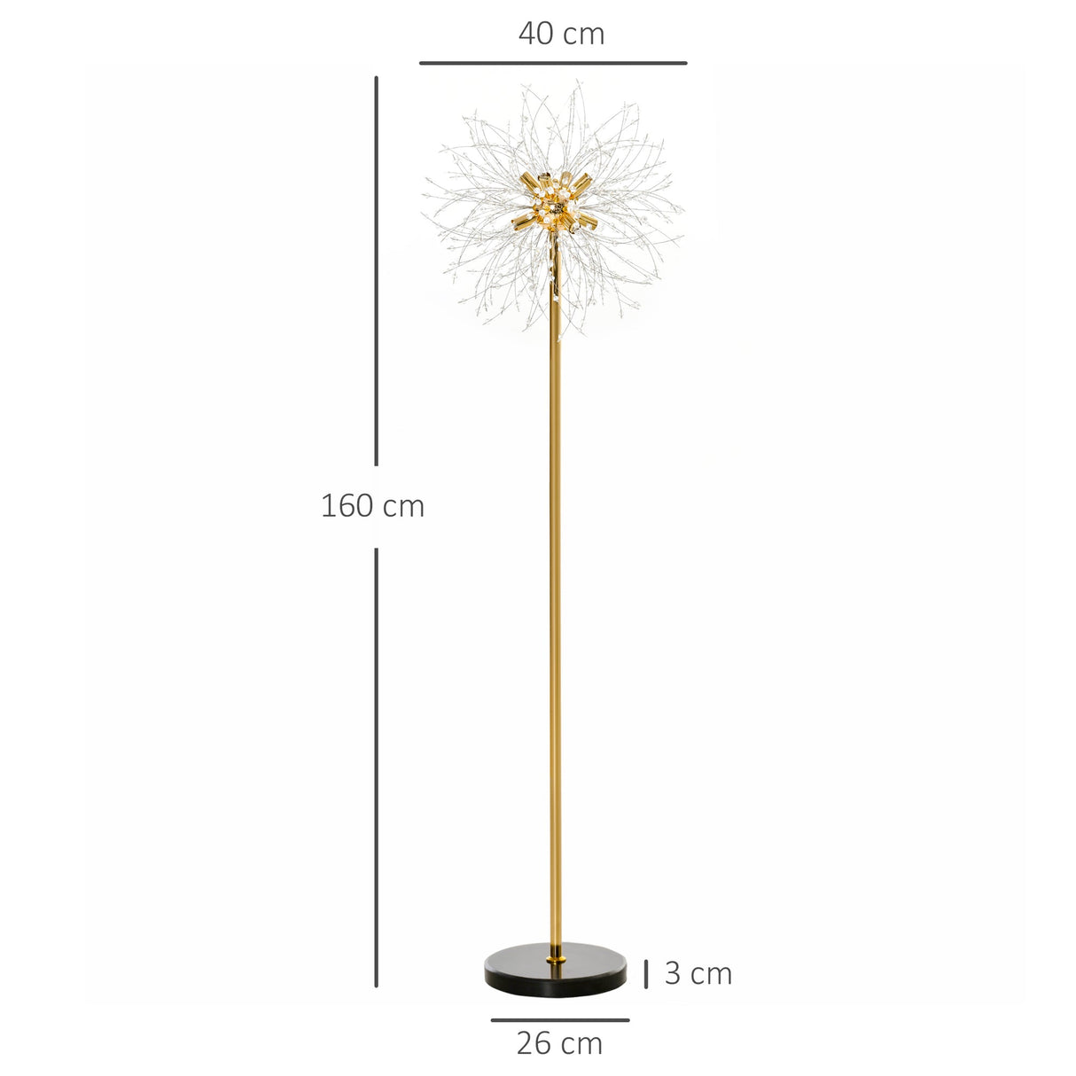 Elegant gold floor lamp with a unique floral design for stylish home lighting