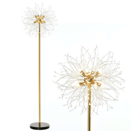 Elegant Wise Galleria Floor Lamp with a unique starburst design, perfect for modern living spaces