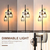 Wise Galleria Floor Lamp with three adjustable lights and rotary switch for varying brightness