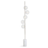 Abira Nickel And White Marble Floor Lamp Orsina