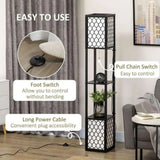 Floor Lamp with Shelves, 2 Light, Modern Standing Lamps for Living Room Bedroom Unbranded