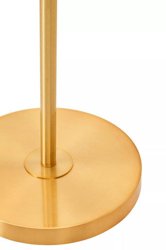 Elegant Orsina Floor Lamp with a sleek round gold base and minimalistic design