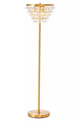 Orsina Floor Lamp with a gold finish and elegant crystal accents for stylish illumination