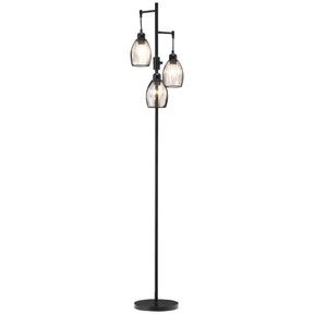 Wise Galleria Floor Lamp with Three Glass Shades for Stylish Home Lighting