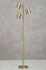 Orsina Floor Lamp with three adjustable brass shades for stylish and modern lighting