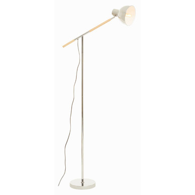 Orsina Floor Lamp with a modern design featuring a sleek metallic base and adjustable light shade