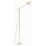 Orsina Floor Lamp with a modern design featuring a sleek metallic base and adjustable light shade