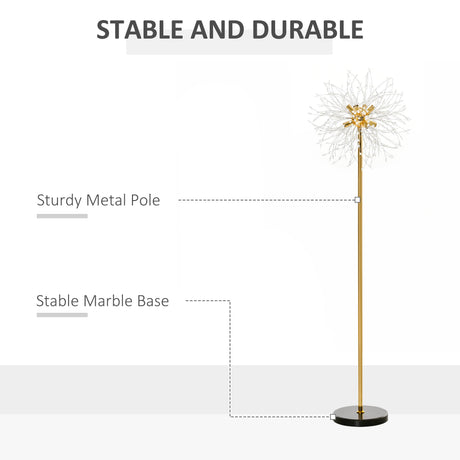 Wise Galleria Floor Lamp with sturdy metal pole and stable marble base for modern home decor