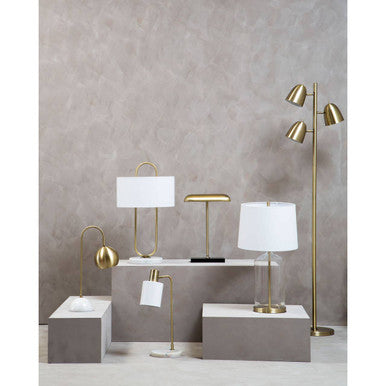 Orsina Floor Lamp with a modern design in a stylish setting showcasing various lamp styles