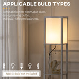 Modern floor lamp compatible with dimmable and energy-saving bulbs for elegant lighting