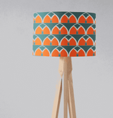 Shadow Bright Lampshade with an Orange and Teal Geometric Pattern for Stylish Home Decor