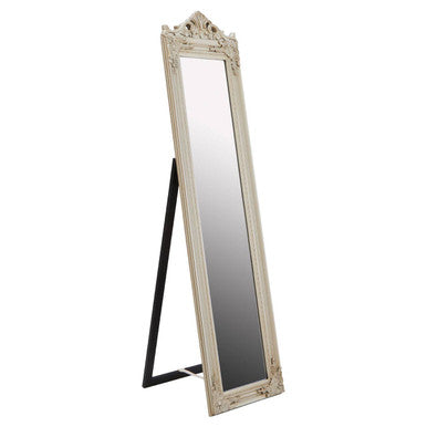 Orsina Floor Mirror with Ornate Frame and Stand for Elegant Home Decor