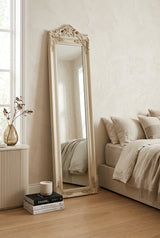 Orsina Elegant Floor Mirror with Ornate Frame Perfect for Bedroom Decor