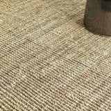 Nisu Home Natural Jute Floor Rug with Textured Weave for Stylish Home Decor